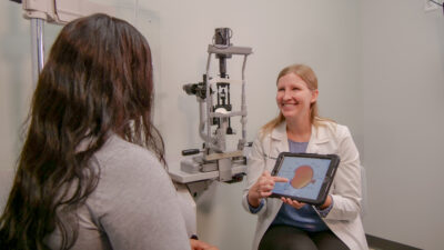 Eye doctor consultation
